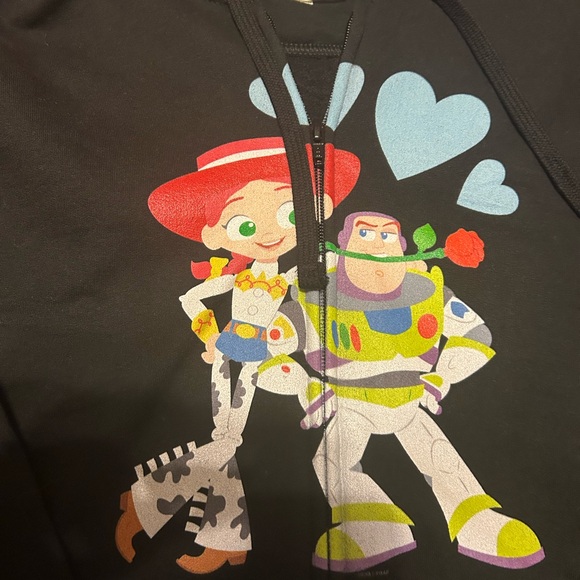 Woman's Black zip up Hoodie with Toy Story Characters. NWOT. Size Large - Picture 2 of 3